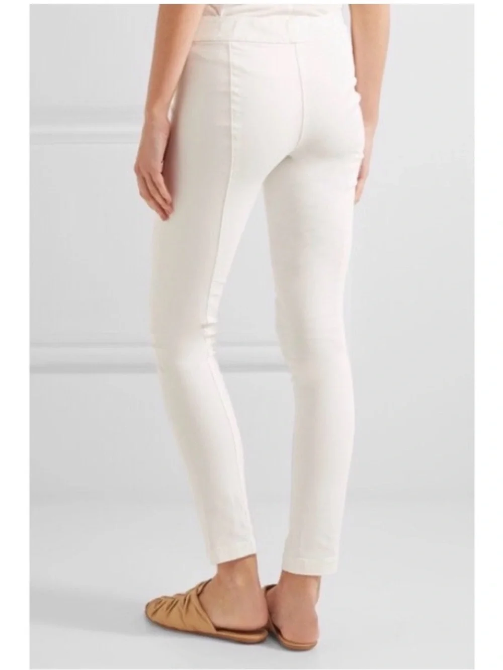 The Row Essentials Stratton Denim Leggings White Basic Spring Summer Size Large